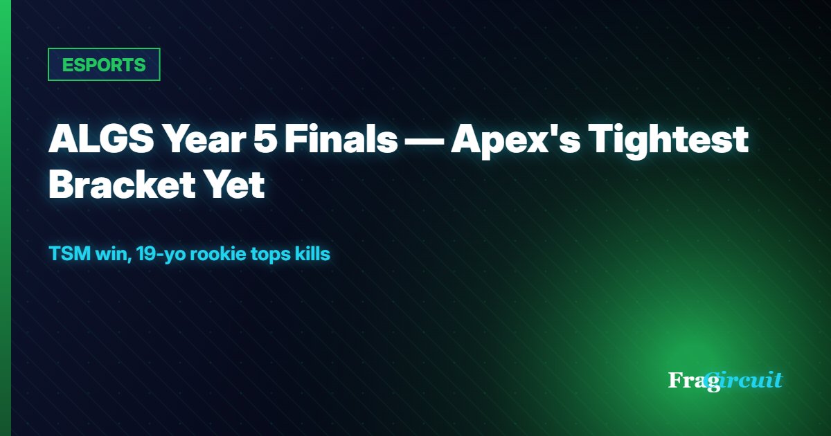 ESPORTS: ALGS Year 5 Finals — Apex's Tightest Bracket Yet