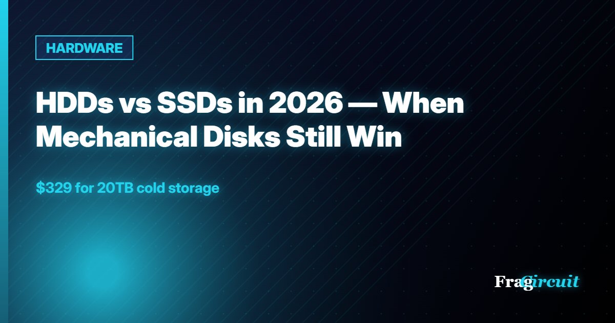 HARDWARE: HDDs vs SSDs in 2026 — When Mechanical Disks Still Win