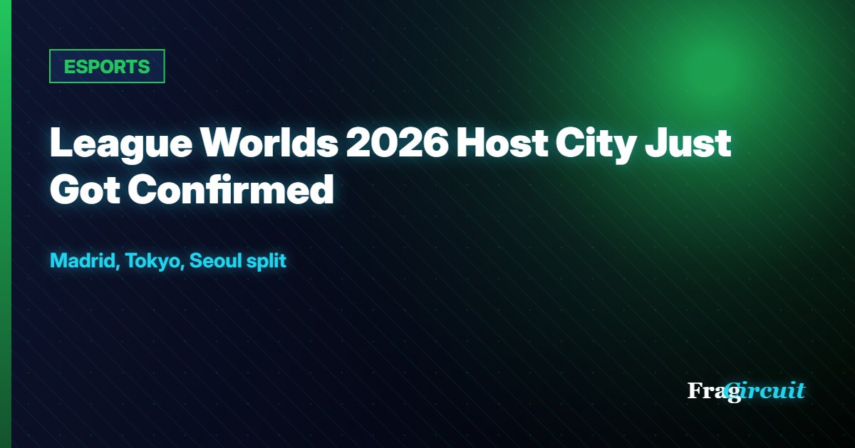 ESPORTS: League Worlds 2026 Host City Just Got Confirmed