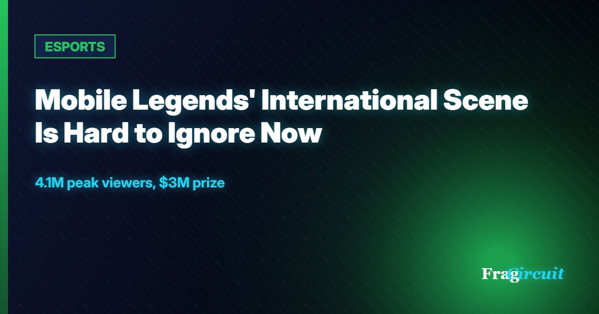ESPORTS: Mobile Legends' International Scene Is Hard to Ignore Now