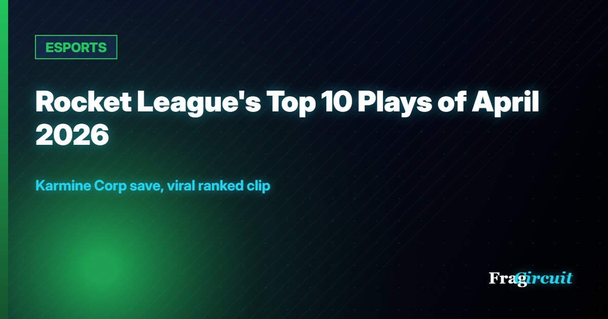 ESPORTS: Rocket League's Top 10 Plays of April 2026