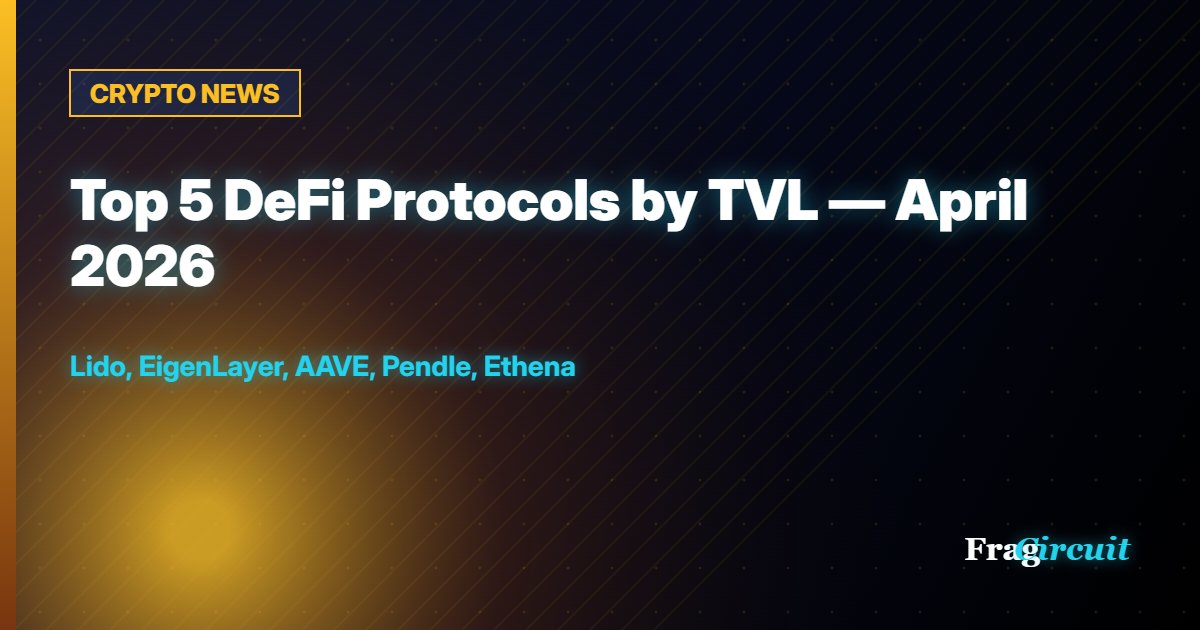 Top 5 DeFi Protocols by TVL — April 2026