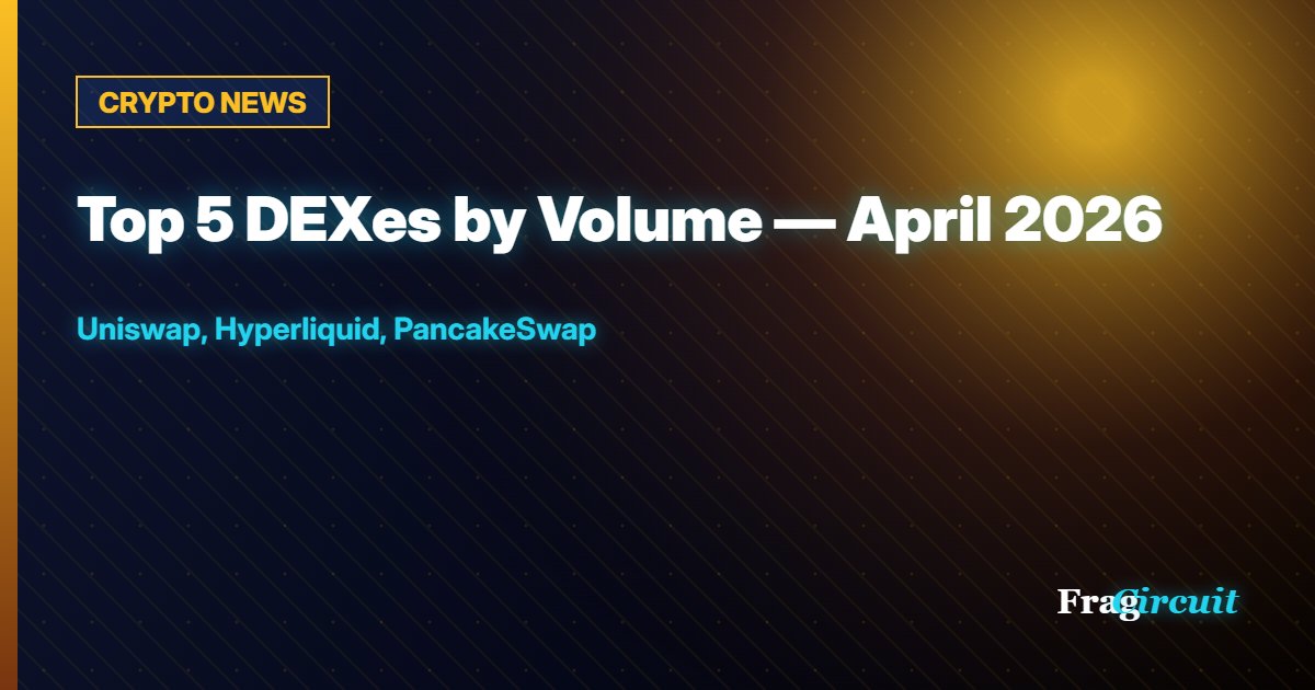 CRYPTO NEWS: Top 5 DEXes by Volume — April 2026